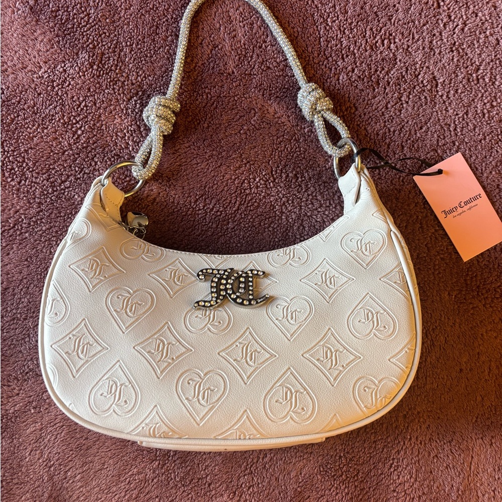 Juicy Couture Cream Embossed Shoulder Bag